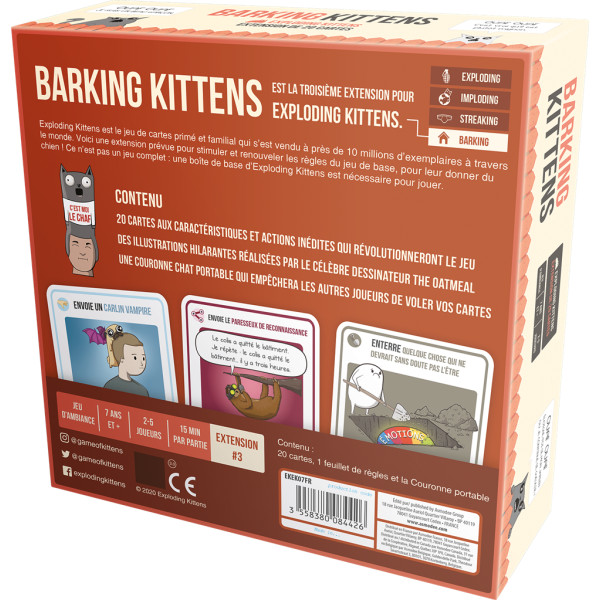 Exploding Kittens extension Barking Kittens