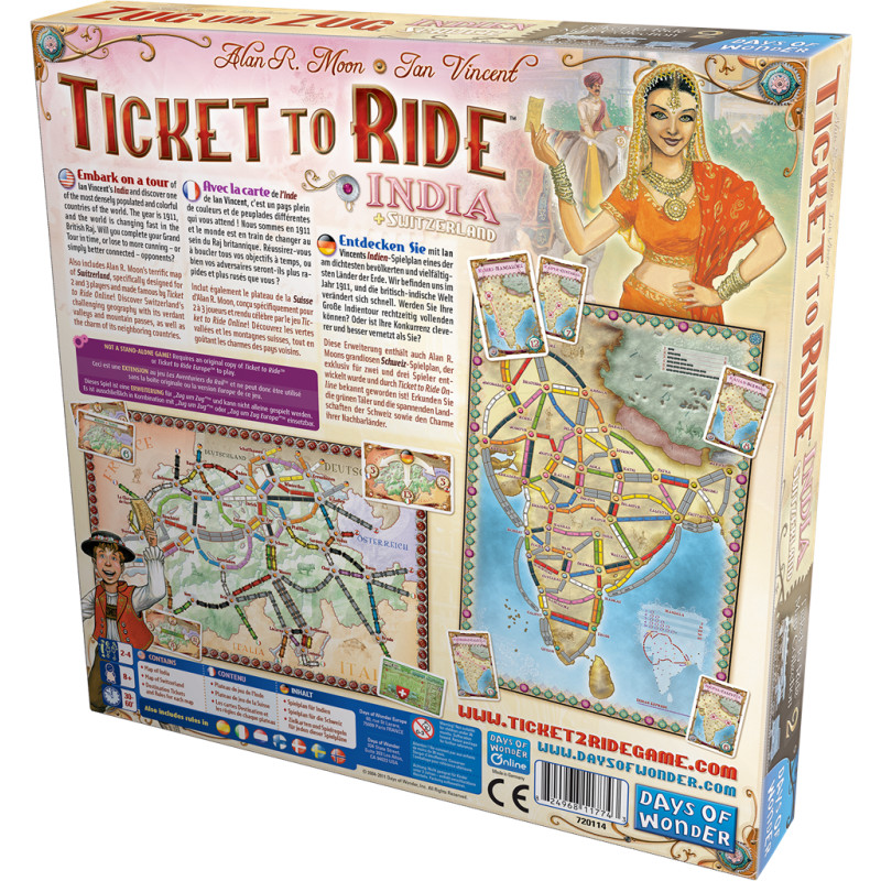 Les Aventuriers du rail ext2 Indie & Suisse