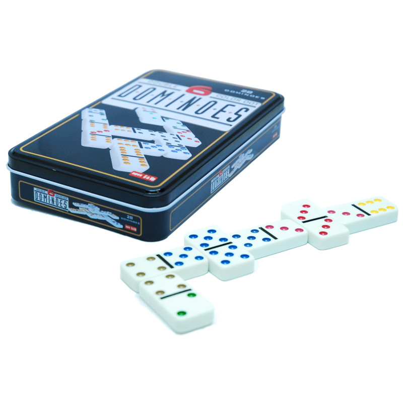 Domino double 6 boite métal