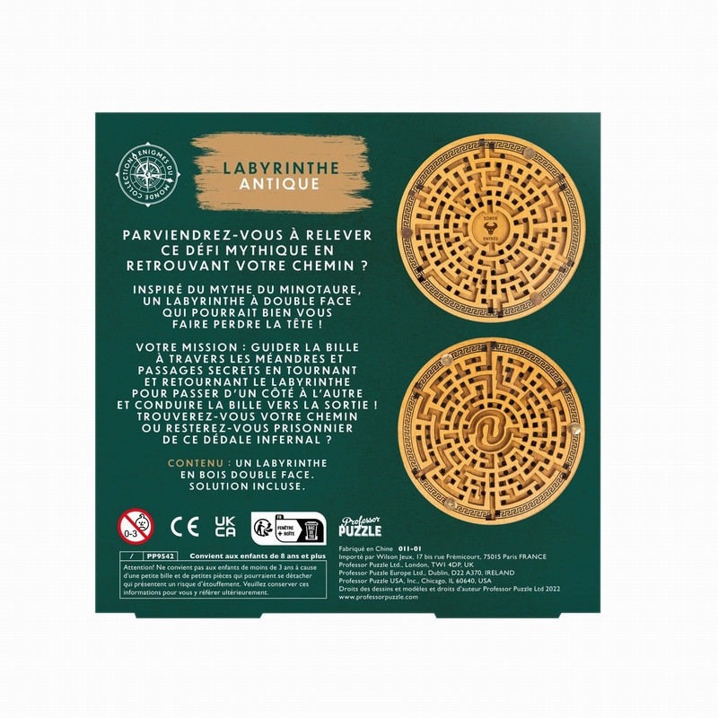 Casse tête Professor Puzzle - Labyrinthe Antique