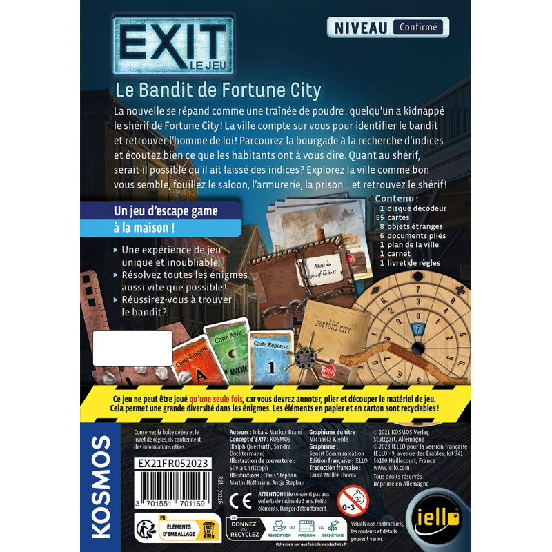 EXIT- Le Bandit de Fortune City - Niv. Confirmé