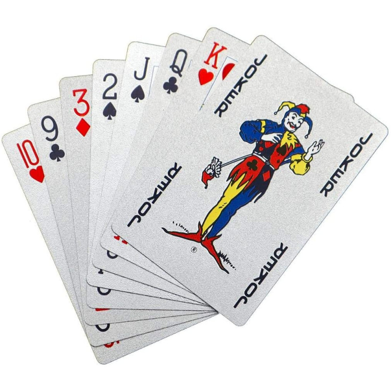 Jeu de 54 Cartes  Argent Waddington of London