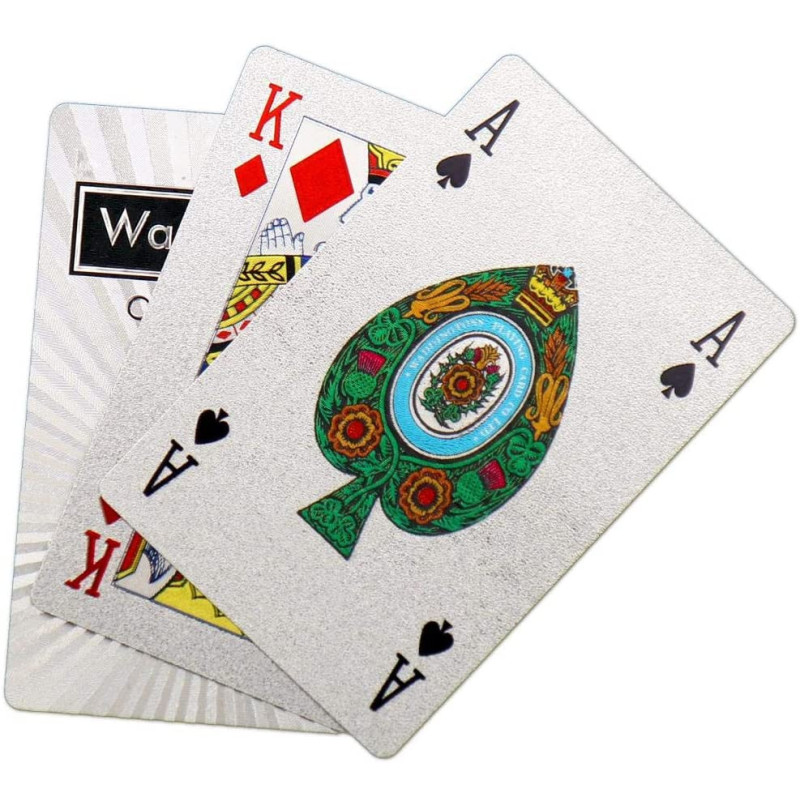 Jeu de 54 Cartes  Argent Waddington of London