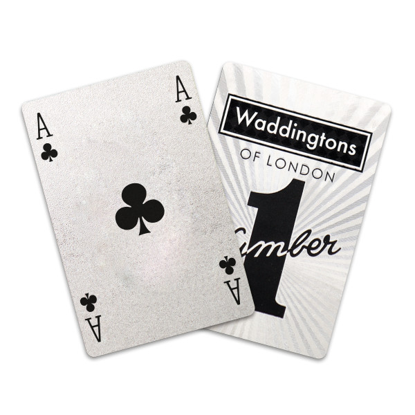 Jeu de 54 Cartes  Argent Waddington of London