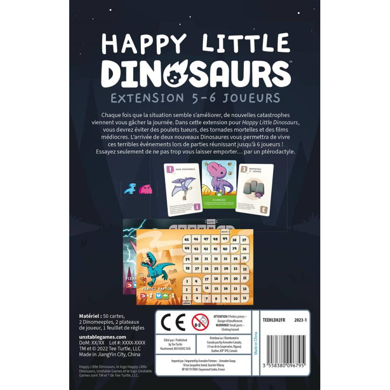 Happy Little Dinosaurs : extension 5 - 6 joueurs