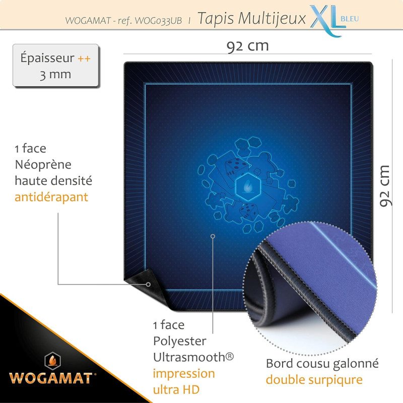 Tapis Multijeux XL Bleu (92 x 92)