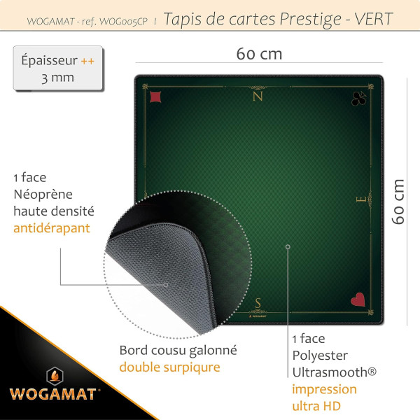 Tapis Cartes Prestige Vert (60 x 60)