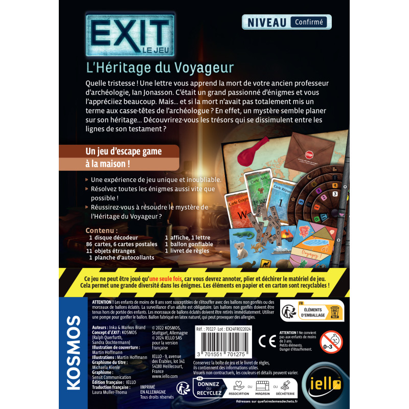 EXIT - L'Héritage du Voyageur - Niv. Confirmé