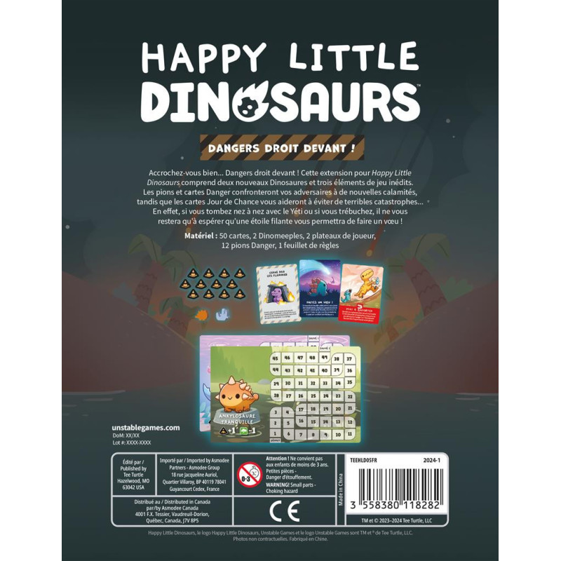 Happy Little Dinosaurs extension 5-6 joueurs - Dangers droit devant