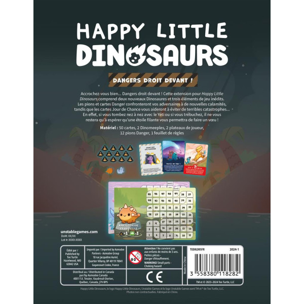 Happy Little Dinosaurs extension 5-6 joueurs - Dangers droit devant