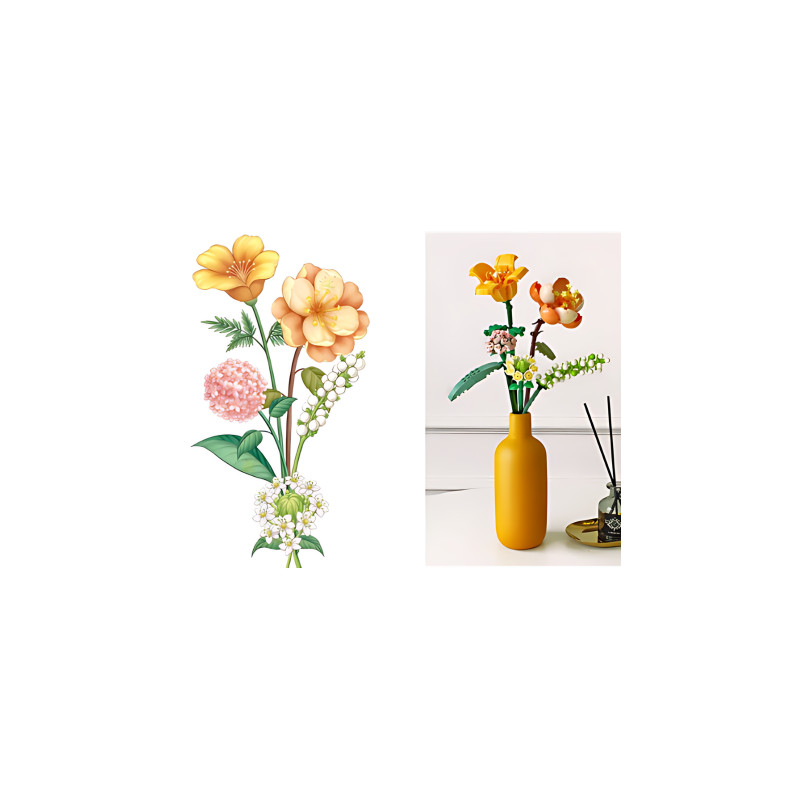 Loz 1658 - California Popy and Begonia Eternal Flower