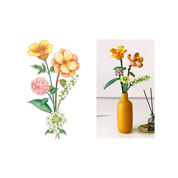 Loz 1658 - California Popy and Begonia Eternal Flower