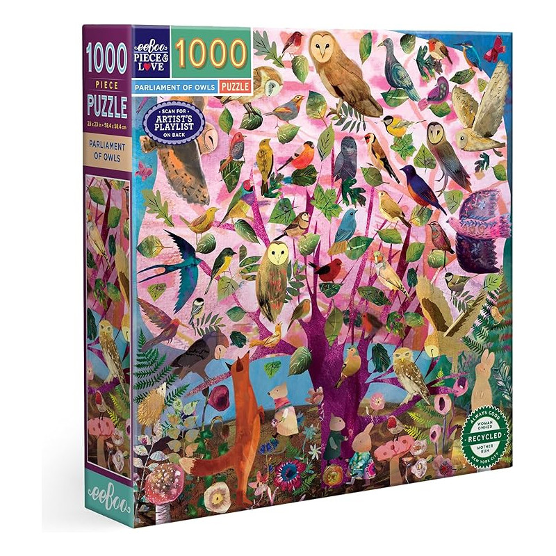 Puzzle Eeboo Parliaments of Owls 1000 pièces