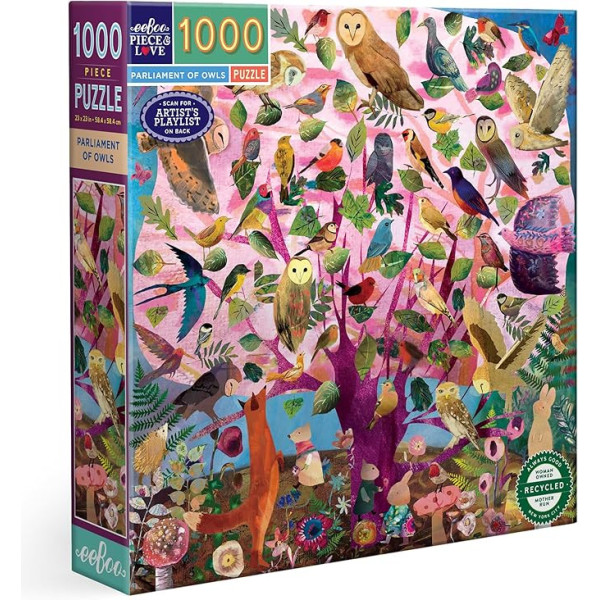 Puzzle Eeboo Parliaments of Owls 1000 pièces