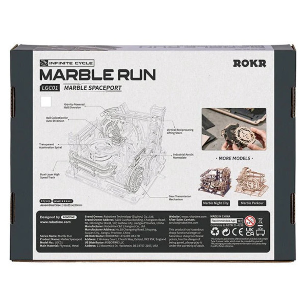 ROKR Circuit de Billes Marble Run Marble Spaceport