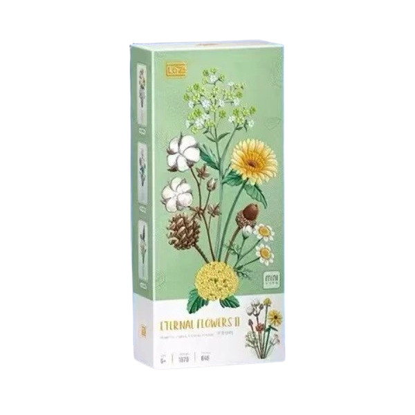 Mini Block - Gerbera et Cotton Eternels (1670)