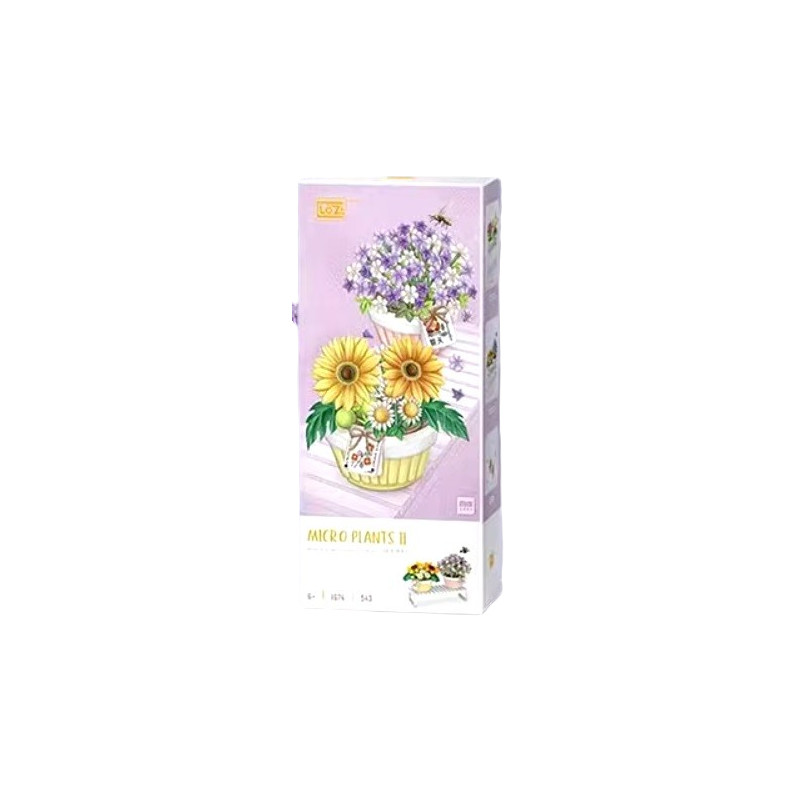 Mini Block - Tournesol et Mysiotis en Pot (1674)