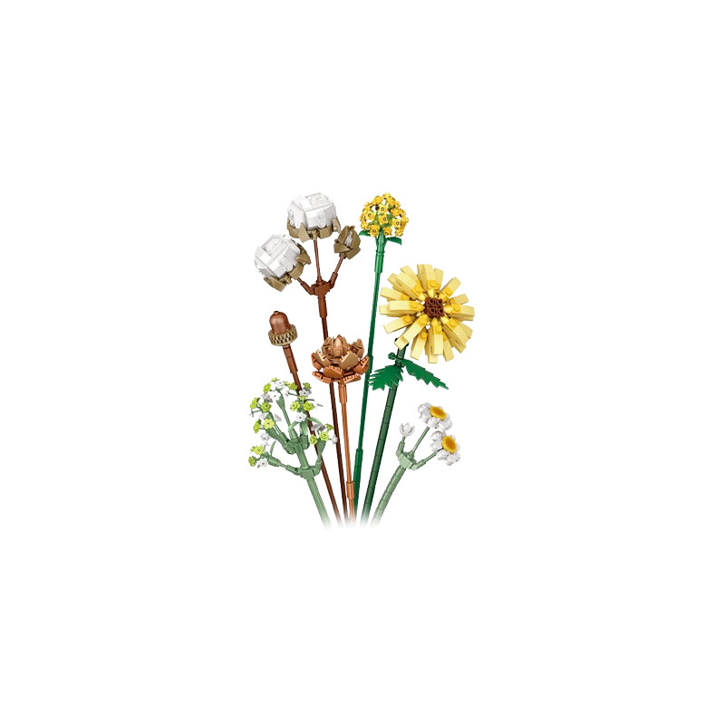 Mini Block - Gerbera et Cotton Eternels (1670)