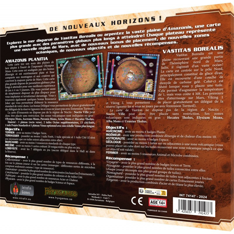 Terraforming Mars extension Amazonis & Vastitas Mappack