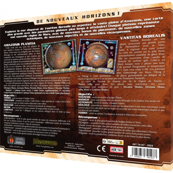 Terraforming Mars extension Amazonis & Vastitas Mappack
