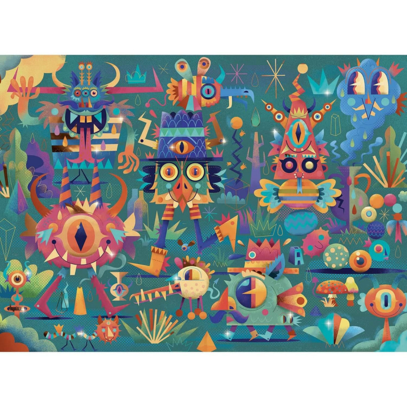 Puzzle Wizzy - La Fête des Monstres - 50 pièces