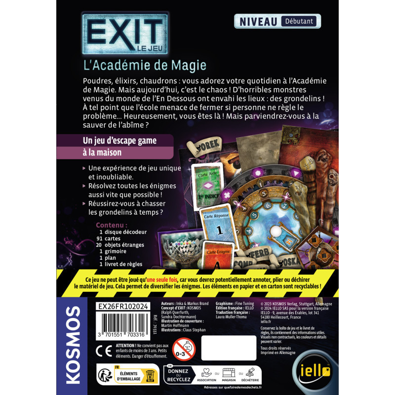 EXIT - L'Académie de Magie - Niv. débutant