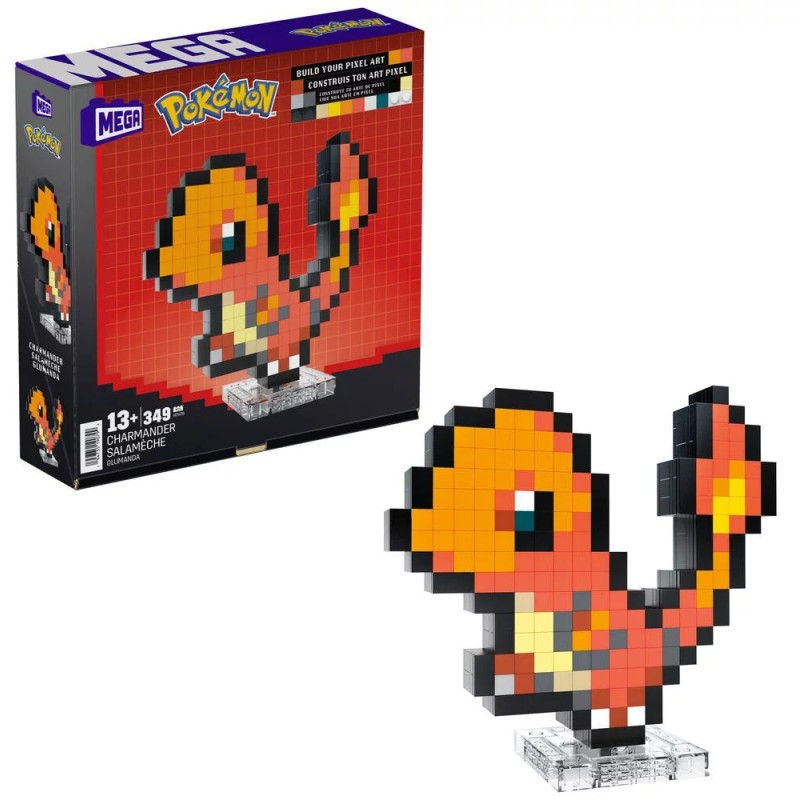 PIxel Art 3D Pokemon - Salamèche