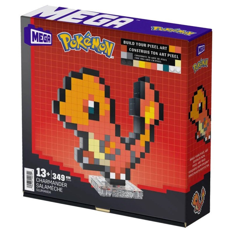 PIxel Art 3D Pokemon - Salamèche