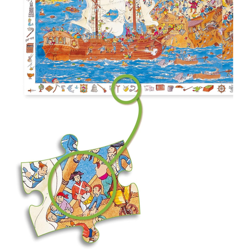 Puzzle Observation - Pirates 100 pièces