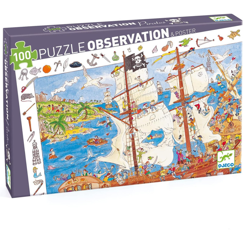Puzzle Observation - Pirates 100 pièces