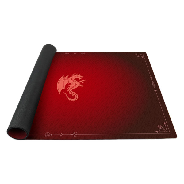 Tapis de Jeu Neoprene 90 x 70 cm Dragon Rouge Grenat