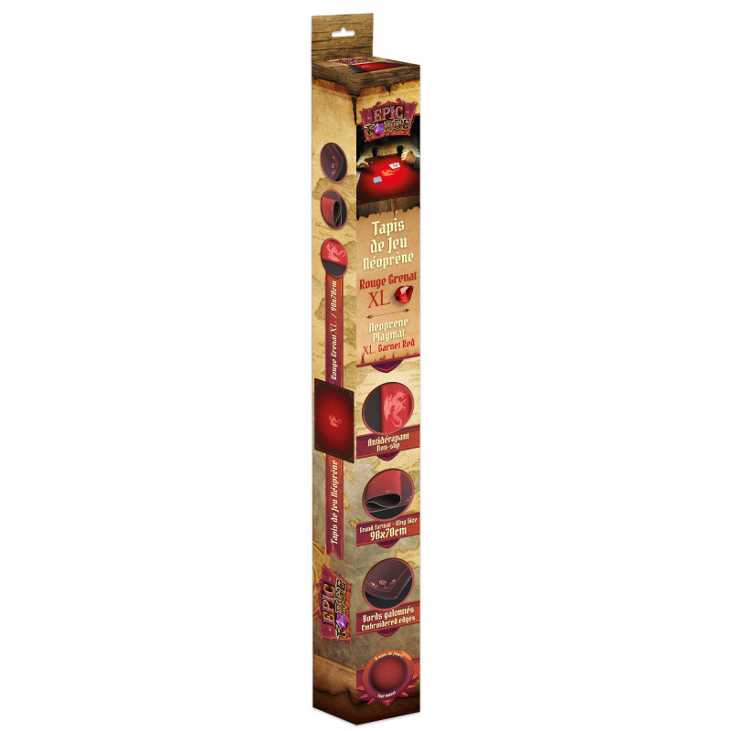 Tapis de Jeu Neoprene 90 x 70 cm Dragon Rouge Grenat