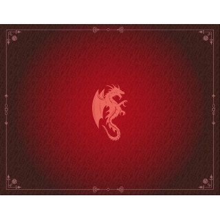 Tapis de Jeu Neoprene 90 x 70 cm Dragon Rouge Grenat