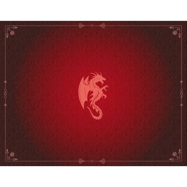 Tapis de Jeu Neoprene 90 x 70 cm Dragon Rouge Grenat