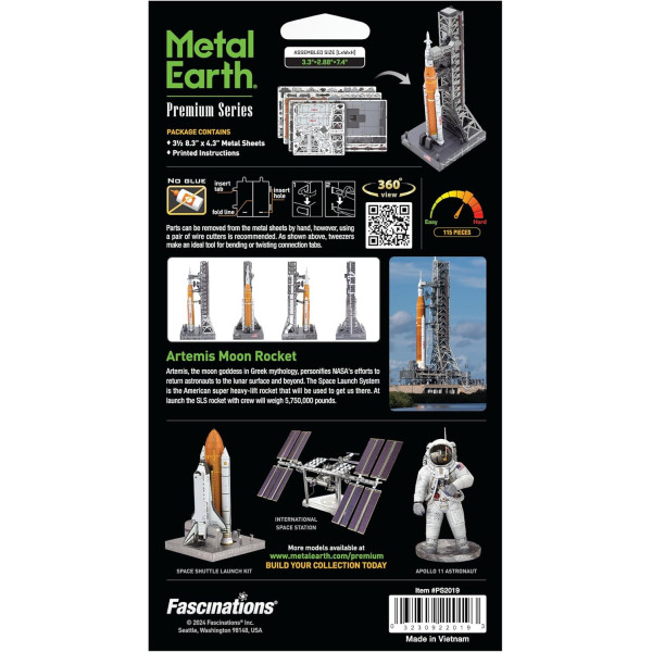 Metal Earth Fusée Lunaire Artémis (Artemis Moon Rocket)