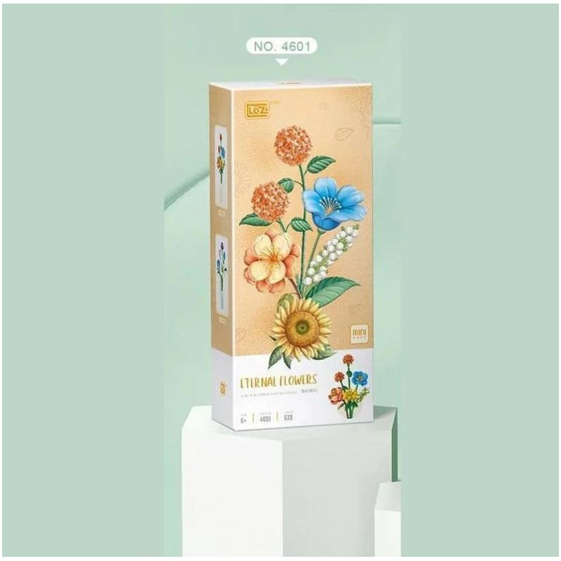 Mini Block - Fleurs Eternelles Pivoine et glycine (4601)