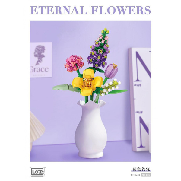 Mini Block - Fleurs Eternelles Tulipe et hortensia (4604)