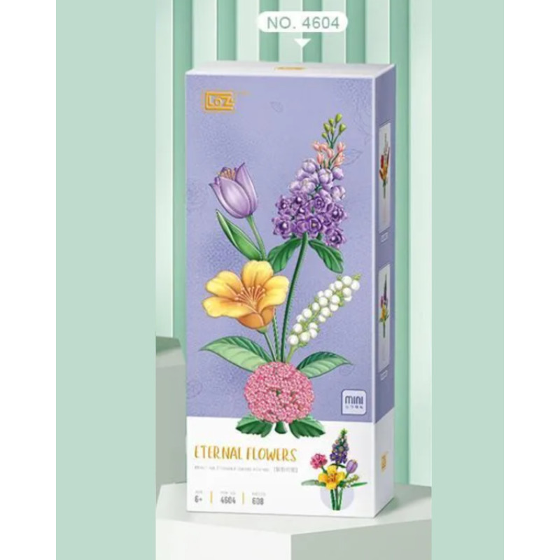 Mini Block - Fleurs Eternelles Tulipe et hortensia (4604)