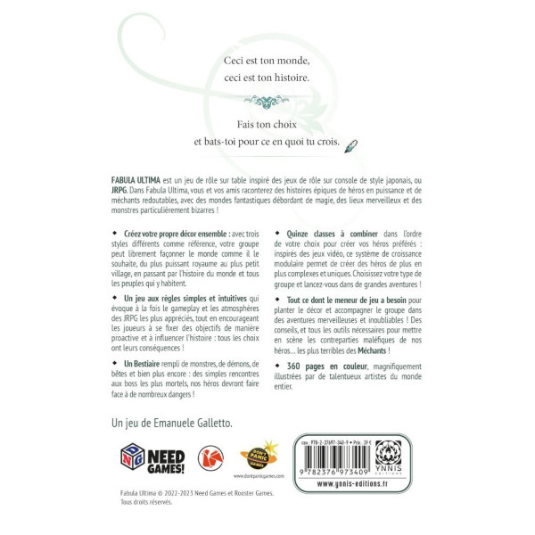 Fabula Ultima - Le jeu de rôle des JRPG - Livre de Base