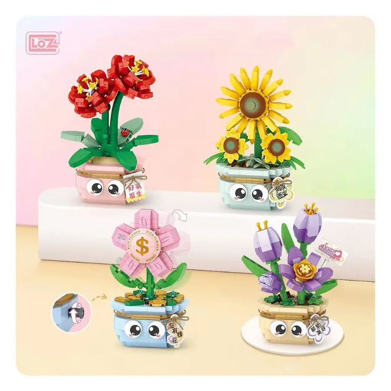 Mini Block - Fleur Tulipe en Pot (8842)