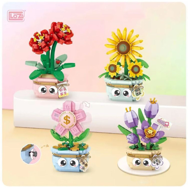 Mini Block - Fleur Tulipe en Pot (8842)