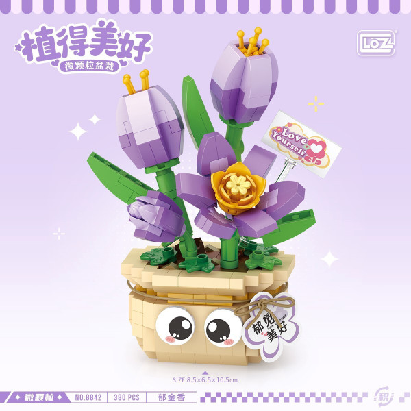 Mini Block - Fleur Tulipe en Pot (8842)