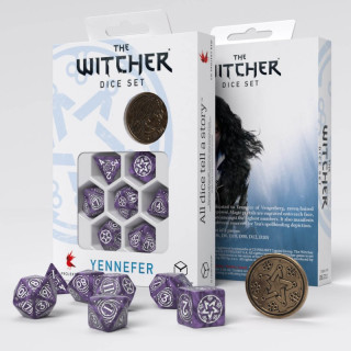 Set de 7 Dés avec Pièce - The Witcher Yennefer