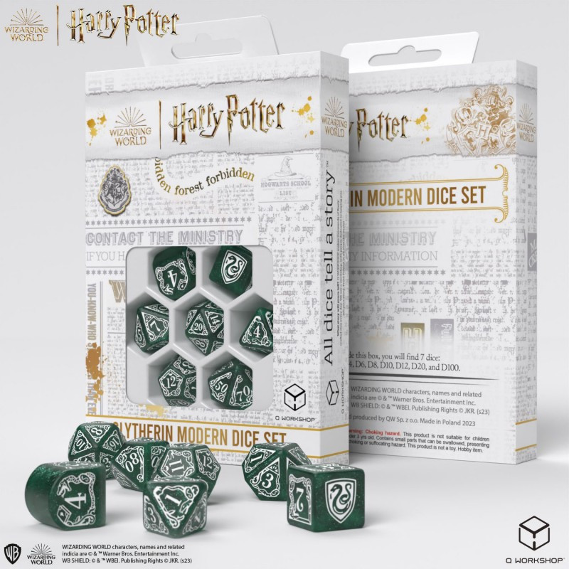 Set de 7 Dés - Harry Potter Serpentard