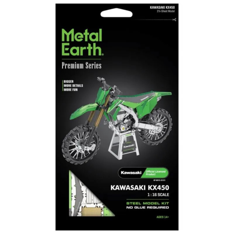 Metal Earth Premium Series Kawasaki KX-450 Dirt Bike