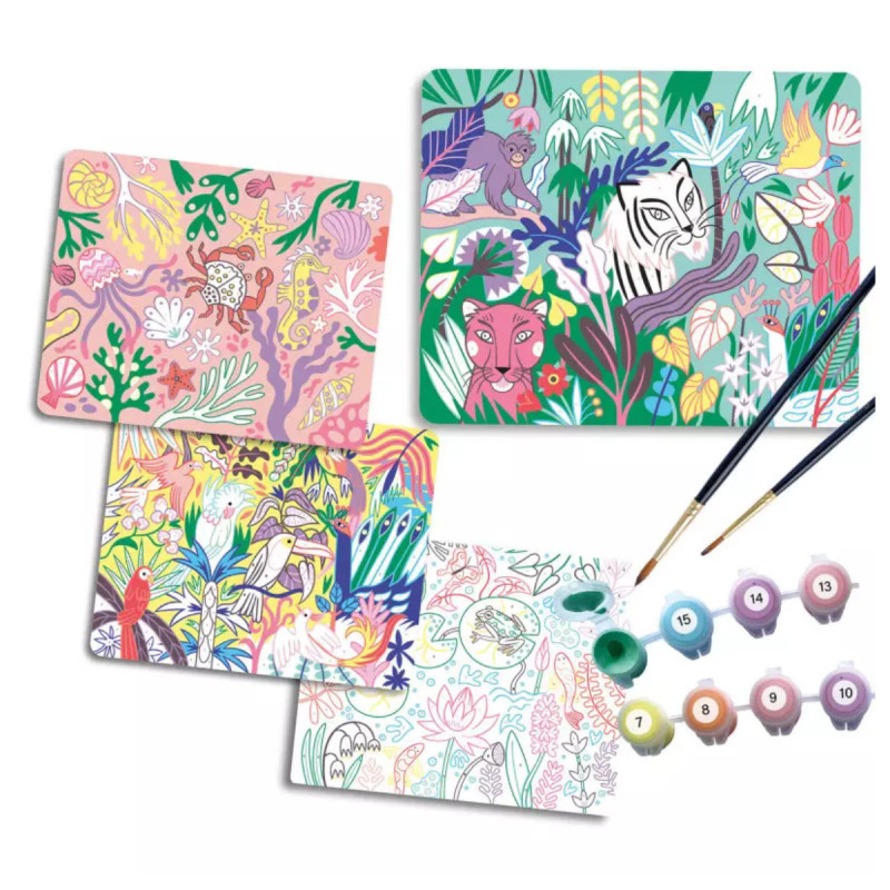Mon Coffret d'Artiste - Mes 4 Peintures au Numéro : Merveilleuse Nature 9791039536448