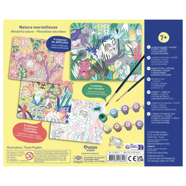 Mon Coffret d'Artiste - Mes 4 Peintures au Numéro : Merveilleuse Nature 9791039536448