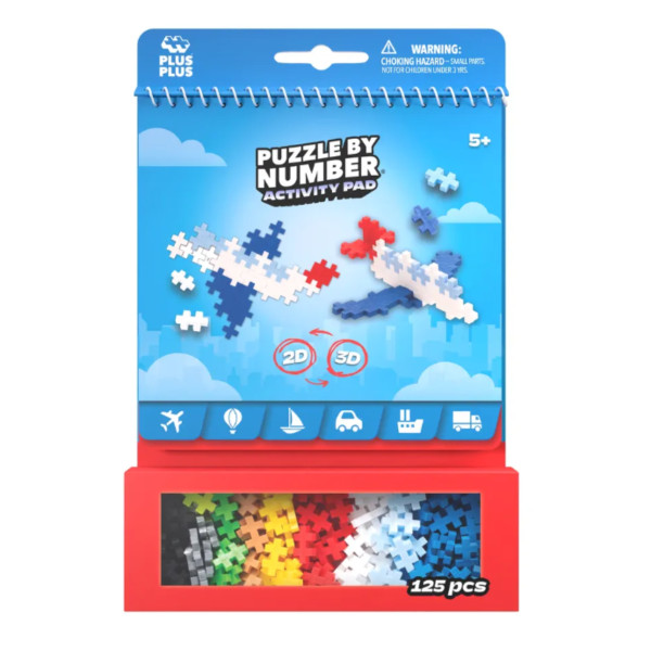Plus Plus - Bloc Activité Transports (Activity Pad Transportation) 125 pièces