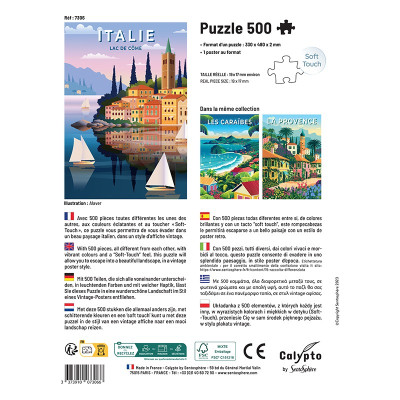Puzzle Calypto - Italie Lac de Come 500 pièces