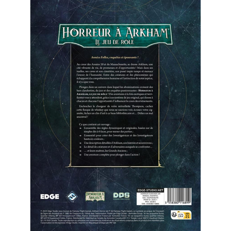 Horreur à Arkham Le Jeu de Rôle - Manuel Essentiel